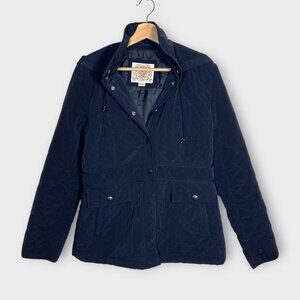 Esprit Quilted Jacket MEDIUM Lightweight Snaps Pockets Blue